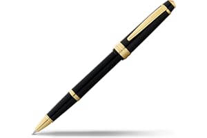 Cross AT0745-9 Bolígrafo Roller Ball Bailey Light con Detalles en Oro, Negro