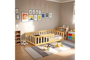 WEBER INDUSTRIES Cama Nino 70 x 140 + 1 somier + barrera/natural