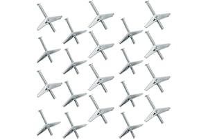 JPGhaha 20 Piezas Tacos Basculantes para Placa de Yeso M5 X 50mm Hardware Perno de Palanca y Tuerca deAleta Anclaje de Vuelco para Fijación para Colgar Objetos