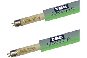 TBE Lighting Tubi UV 6 W – Confezione da 2 – T5 BL 368 nm Bug Zapper lampade ultra viola per uccidere gli insetti – Attacco G5 2 pin base – Lunghezza 225 mm