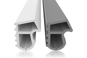 DIKARA Stahlzargendichtung Grau 5m - gegen Zugluft Lärm & Staub spart Heizkosten Dichtung Dichtungshöhe 16mm Dichtungsbreite 13mm Falz Türdichtung (Grau 5m)