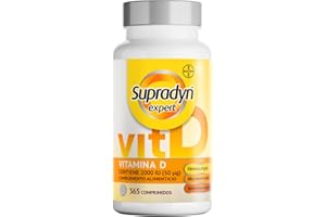 Supradyn Expert Vitamina D3 – 2000 UI (50 μg) – 365 Comprimidos para 1 año – Alta Dosis de Vitamina D – Sistema Inmunitario, Huesos, Músculos y Dientes – Suplemento Vegetariano