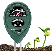 Chaohua Bodentester, Boden Feuchtigkeit Meter, 3 in 1 Boden Feuchtigkeit und PH,[Für Gärten und Bauernhöfe], [Keine…
