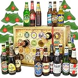Bier Adventskalender  Welt / mit Tsingtao + Saigon Export + Cobra Premium Beer + mehr / 24 Biersorten in FLASCHEN Bieradventskalender Welt 2019 / Adventskalender für Erwachsene