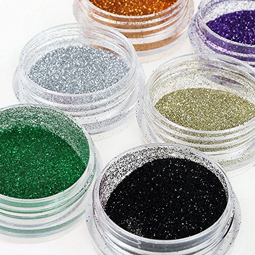 Neverland Professional 6 Mischfarben Glitter Mineral Lidschatten Augen Make-up Lidschatten Pigmente Powder - 2
