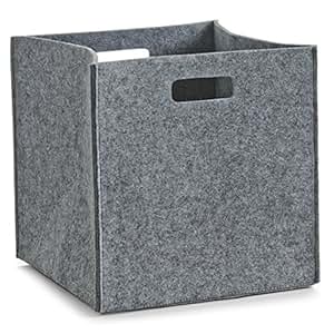 Wohnideenshop Regalkorb Filz in grau 32x32x32cm für Ikea Kallax expedit