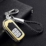 Tamaño: 8.5 * 4.6 * 2.3cm SUNQQB Juego de Funda de aleación de Zinc para Llavero de Llavero para Honda 2016-17 Jed Crider Odyseey CRV Vezel XRV Pilot Accord Civic Fit Freed Print,Gold,Keychain