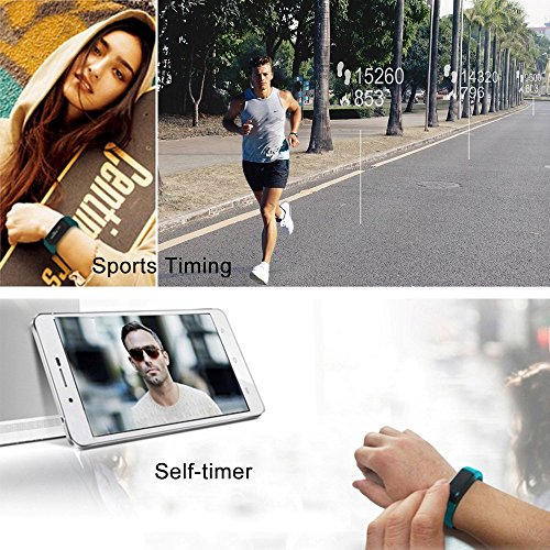Juboury Fitness Armband, Fitness Tracker mit Schrittzähler, Schlafüberwachung, Anrufer- und Nachrichtenanzeige für iOS- und Android Smartphones - 6