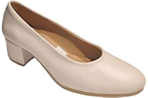 ARIADNA SÁNCHEZ Zapatos de Salón para Mujer Cómodos 24 Horas, Zapatos de Piel Fabricación Propia Hecho en España, Tacón Bajo y Ancho, Calidad y Estilo Clásico, para Azafatas y Profesionales