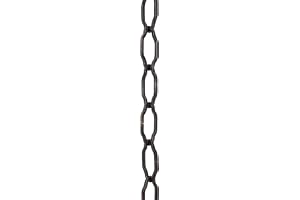 Antik mässing/brun gotisk medelhavsstil dekorativ belysningskedja för takplatta krok (3-krok) och ljuskrona, 29 mm x 15 mm öppen länkstorlek (förkorta/ta bort med tång), 5 kg max. 2 meter paket