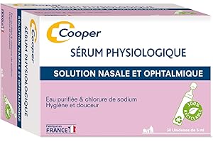 COOPER - Siero fisiologico - Lavaggio naso e occhi - Igiene quotidiana - Per tutta la famiglia - Made in France - Confezione da 30 monodose, bianco, 5 ml (confezione da 1)