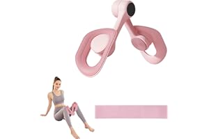 STEFUEWILL17 Beckenboden Trainingsgerät - Sportgeräte Zuhause zum Training der Oberschenkel, Oberschenkeltrainer mit Anti Rutsch Design, Postpartum Beckenbodentrainer mit Einem Elastischen Stretchband