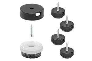 WAGNER QuickClick® Feltrini per sedie e mobili da avvitare I Set da 4x base + vite + inserto intercambiabile - feltro di lana ULTRASOFT - diametro Ø 20 mm - Fatto in DE - 15808400