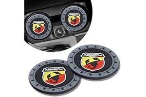 ADIEN 2PCS Imperméable Porte-gobelet de Voiture pour Abarth 595 695 500 124 Rally,Support Gobelet Voiture,Voiture Support Gobelet Accessoire