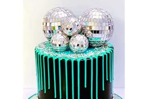 JeVenis Disco Ball Decoracion de Tarta 70's Disco Cake Decoration Disco Ball Adornos Fiebre del Sábado Noche Productos para fiestas infantiles Disco Ball Dance Birthday Party Supplies