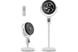 Pro Breeze AirFlo Standventilator 109cm – Leiser Ventilator mit Fernbedienung & LED-Display – 2 Modi, Oszillierend, 29 dB, Höhenverstellbar – Energieeffizient für Schlafzimmer, Büro & Zuhause