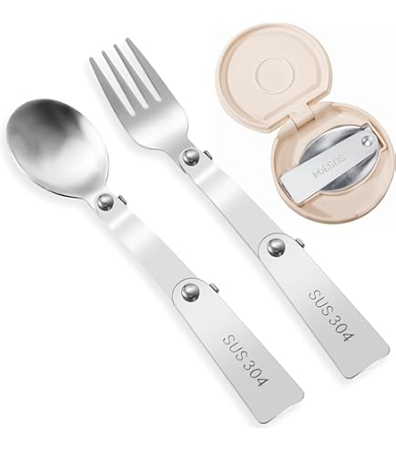 Set 3 Spork In Plastica - Cucchiaio, Forchetta, Coltello Portatile Per Campeggio