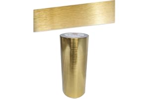 VisitRyl Bordo decorazione autoadesiva rimovibile per cucina bagno piastrelle adesivo per pareti autoadesiva oro spazzolato 5cm X 500cm