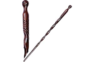 Handicraftviet - Hand Carved Wooden Magic Wand, Magic Wands for Wizards/Collectible Cosplay, Magical Gift for Halloween, Christmas and Birthday Party 15 inch (S6)