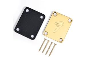 Hapihom Electric Guitar Neck Plates Vintage-Style Guitar Protector with Screws Fits Most Guitars Basses gold