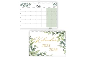 QUPUCE Wandkalender 2026 A4, Magnetischer Kalender Kühlschrank von Jul. 2025 bis Dez. 2026, Monatsübersicht Familienkalender/Adventskalender/Monatsplaner/Jahresplaner für Zuhause oder Büro