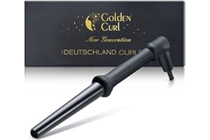 ‎GOLDEN CURL Lockenstab Hair Curler für schöne Haare Locken - 5 Jahre Sorgenfreiheit - Beach Waves Lockenstab Hairstyler - Curling Iron für kurze und lange Haare (18 mm – 25 mm, Germany)