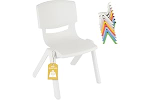 BIECO Chaise pour Enfants | Jusqu'à 80 kg | Empilable & Anti-basculement | pour l'intérieur et l'extérieur | Chaise Jardin Enfant | Fauteuil Bebe Chaise de Jardin Exterieur Plastique Kids Bébé