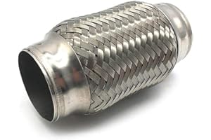 iSpchen Tuyau d'Échappement Flexible,Tuyau d'Échappement En Acier Inoxydable Résistant Universel 63mm × 150mm