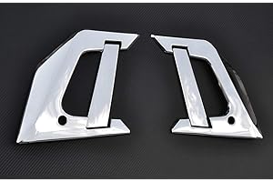 VNVIS Cubierta de manija de puerta izquierda y derecha para camiones T, accesorio de acero pulido con espejo