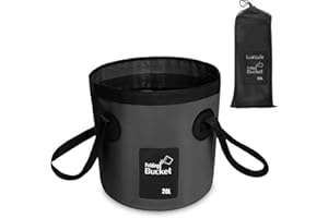 JDBlissful Seau à Eau Pliable, 20L Bassin Pliant Portatif Sac à Eau Portable et Pliable, Étanche avec Sac de Rangement, pour Camping Voyage Pique-Nique Pêche Randonnée Plage