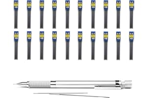 Numlot Mine criterium 0,5,porte mine 0.5,240 Pièces Mine de Crayon HB Incassables pour Porte-Mines, Écriture Lisse et Claire, pour Crayon Mécanique, Écrire Un Dessin de Croquis (Millimètres, 0,5 mm)
