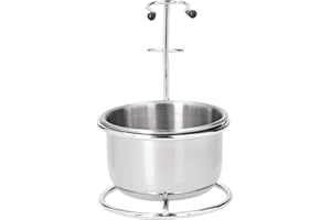 MXZZAND Supporto per rasoio e pennello da barba Supporto per rasoio 2 in 1 Ciotola portatile per uomo per bagno
