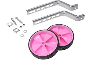 UMAIL Kids Bike Stabilisers Universal Bicycle Training Wheels for Childs Bike, Stabilizers Support Wheels for 12 14 16 18 20 Inch Bikes (Pink)