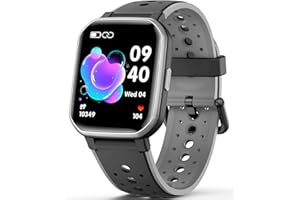 JOYELE Dziecięcy smartwatch dla chłopców i dziewcząt, tracker aktywności fitness, wodoszczelność IP68, 20 trybów sportowych, pulsometr, monitor snu, krokomierz, prezent dla dzieci od 5 lat (srebrny)