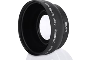 GOSHYDA Objectif grand angle de conversion 52mm 0.45x pour appareil photo Objectif macro de conversion universelle pour Canon/pour Nikon/pour Sony/pour Minolta/pour Pansonic/pour Olympus/pour appareil photo r