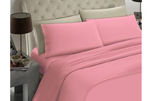 BANZAII TEXTILE INNOVATOR ONLINE Banzaii Completo Lenzuolo Una piazza e mezza, Rosa 100% Microfibra Made in Italy, Lenzuolo Sopra 180 x 290 cm, Lenzuolo Sotto 110/120 x 190/200 x 25 cm, 1 Federa 52 x 82 cm