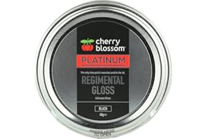 Cherry Blossom Footwear Regimental Gloss Shoe Polish, Black, 40g