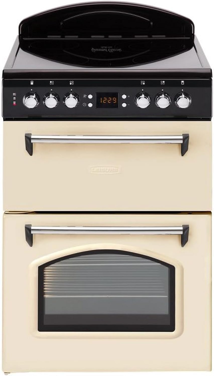 Leisure CLB60ECC 60cm Double Oven Electric Range Cooker – Cream, Multifunction Main Oven, Conventional Top Oven & Grill, Ceramic Hob, LED Timer, A Rated Efficiency, Stylish Traditional Design
