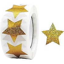Lot De 1000 Autocollants étoiles à Paillettes - 2,5 Cm