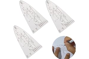 SPETNGSAKE 3 Stück Parabelschablone Mathe,Kunststoff Parabelschablone,Parabel Lineal,Sinus Kosinus Tangens Parabelschablone,die für das Lernen der Schüler und den Unterricht der Lehrer Wichtig Sind