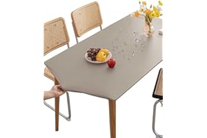 Mateju Nappe Rectangulaire de Table Ajustée Gris Éléphant 90x150CM, Élastique Nappe Rectangulaire Anti Tache Nappe de Table PVC Imperméable Essuyable pour Cuisine Jardin Restaurants