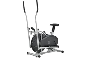 ArtSport Vélo elliptique et vélo d'appartement 2-en-1, Silencieux, résistance réglable en continu, Selle réglable en Hauteur sur 7 Positions, vélo elliptique pour Le Sport à Domicile