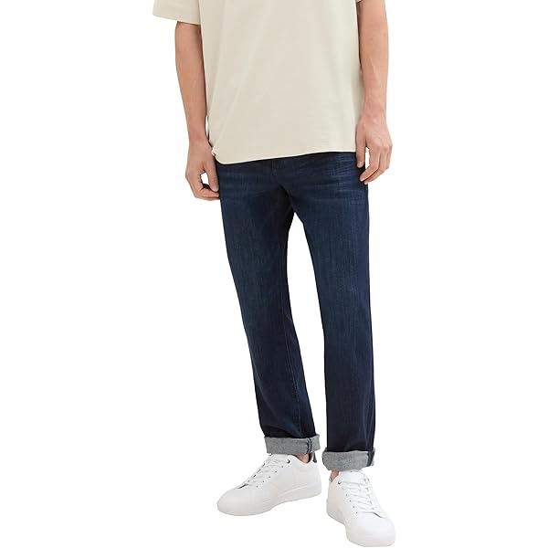 TOM TAILOR Heren Troy Slim Jeans met stretch, 10114 - Clean Dark Stone Blue Denim, 30W / 32L
