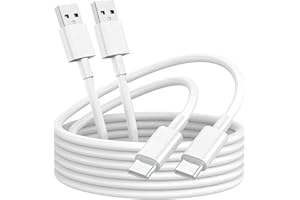 XGMATT USB C Kabel [ 2M 2Stück ], Type C Ladekabel Schnellladung Kompatibel mit Samsung Galaxy S10 S9 S8 S21 Plus S20 FE A12 A20 A70 A52 A51 A40 A41 A42, Google Pixel,Hawei p9 p10,HTC,LG,weiß