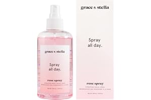 GRACE & STELLA Grace and Stella Award-Winning Rose Water Facial Spray (240ml) - Vegan Hydrosol Toner Mist for Face - All Day Use