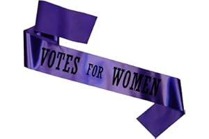 My Pretty Little Gifts 'Votes for Women' Suffragette Sash: Green, Purple, Yellow, White: Emmeline Pankhurst Costume (Purple)