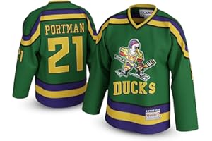 UNLC Dean #21 Mighty Portman Ducks Hockey Jersey Green