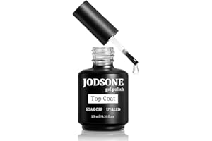 JODSONE 15ML Top Coat Esmalte de Gel Alto Brillo Acabado Larga Duración Esmalte de Uñas de Gel Manicura Profesional Hogar DIY No Limpiar…