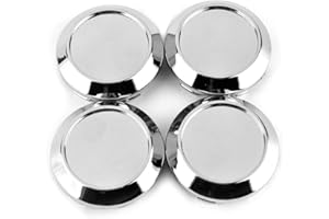 ‎RHINOTUNING RhinoTuning 4 Stück Satz 60mm Radkappe OD 60mm ID 56mm Nabenkappen Radnabenabdeckungen Alloy Nabenabdeckungen Kompatibel mit Work Meister (Silber)