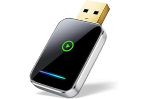 Bunog Wireless CarPlay Adapter for iPhone, Convert Wired CarPlay to Wireless CarPlay, Plug and Play, Small Size, Stable Performance, Automatic Connection, USB and USB-C/Type-C